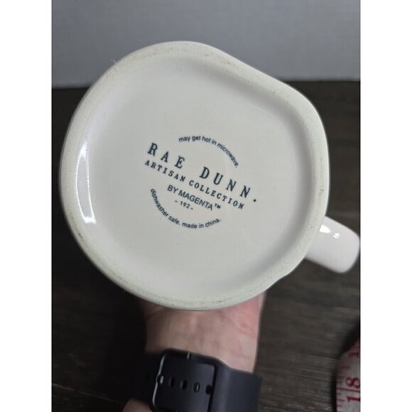 Rae Dunn Magenta I Woke Up Like This Ceramic Mug White Teal Interior Glam - Picture 7 of 7